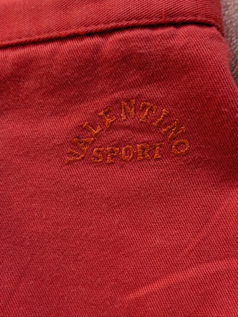 Valentino Red Linen Blend Shirt with Label Detail